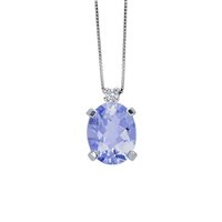Collana Promesse Donna in Oro bianco Tanzanite COV75TAN